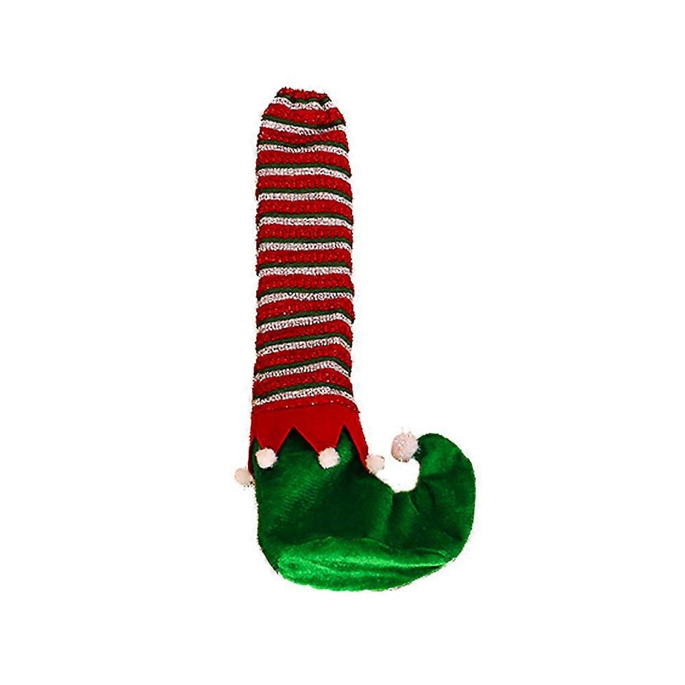 1/4 st Randig julstol Benskydd Xmas Dekor Elf Strumpa Toffel Bordsbenskydd