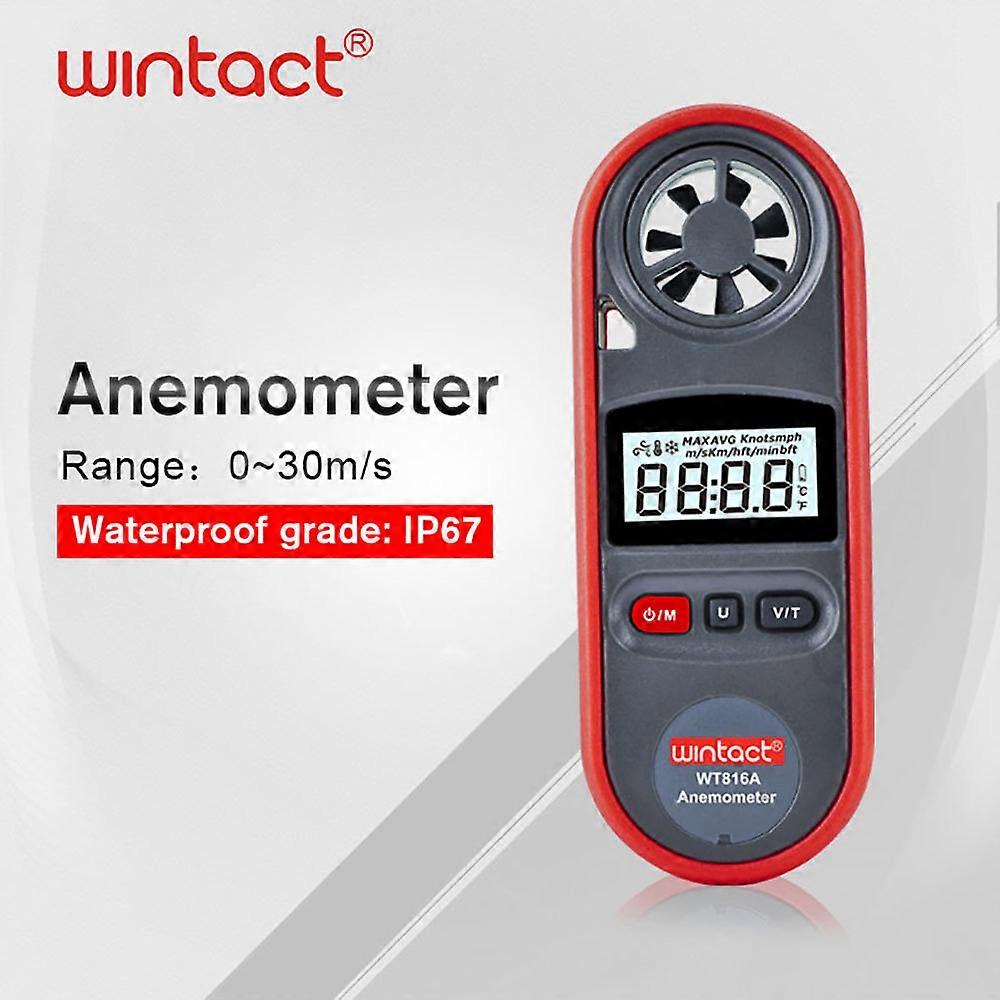 Huitianyi Wt816a Mini-Portable Digital Anemograph Anemometer Wind Speed And Temperature Measuring Instrument Anemometer
