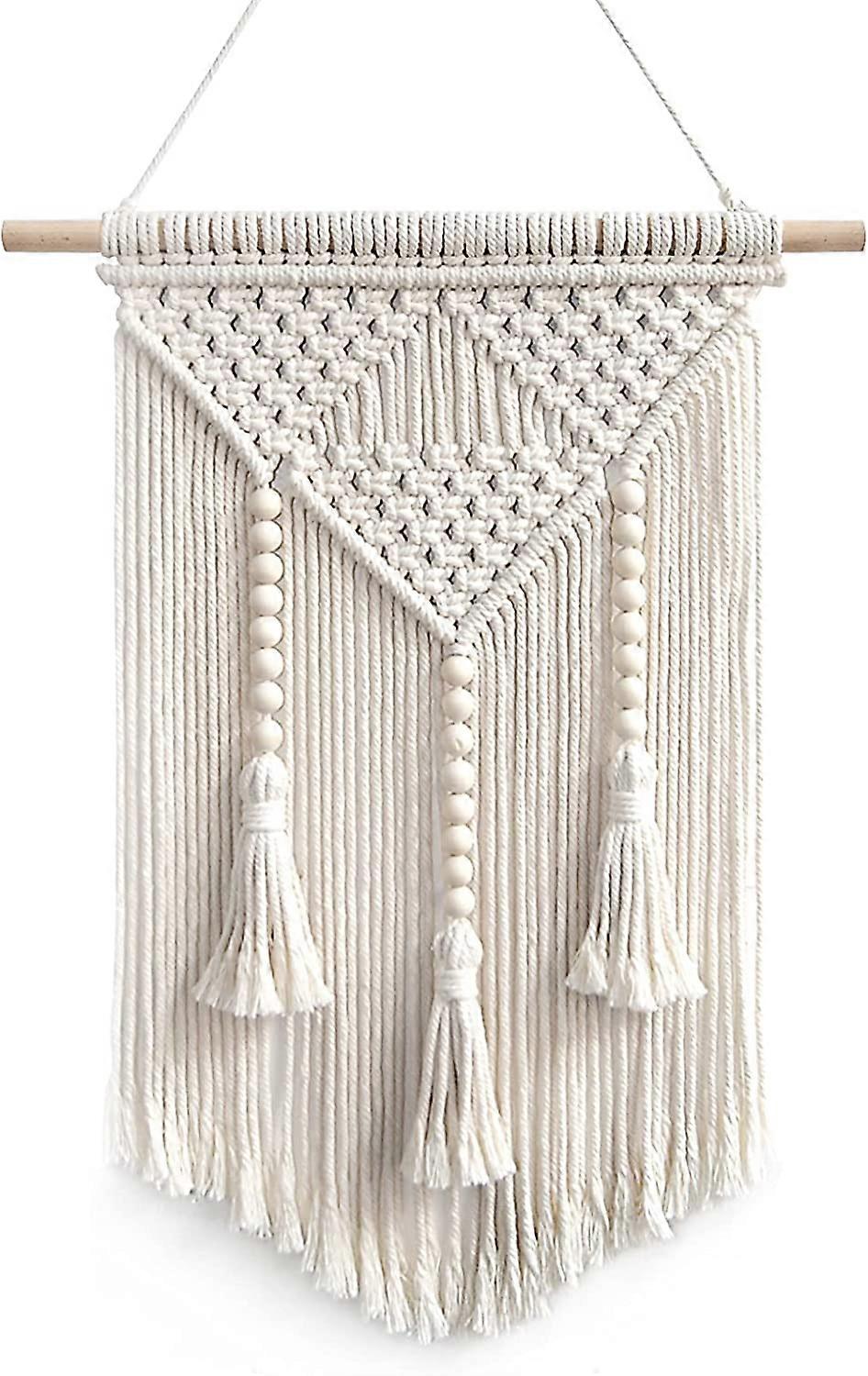 Macrame Wall Hanging Boho Wall Decor for Home Decor (Ivory)