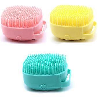 Body Scrubber med såpedispenser for dusj, peeling børster, myk kropp exfoliator, bad loofa