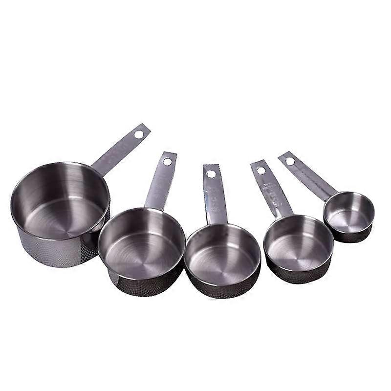 5 Pcs Durable Stainless Steel Measuring Spoons Cups Set Kitchen Baking Tools