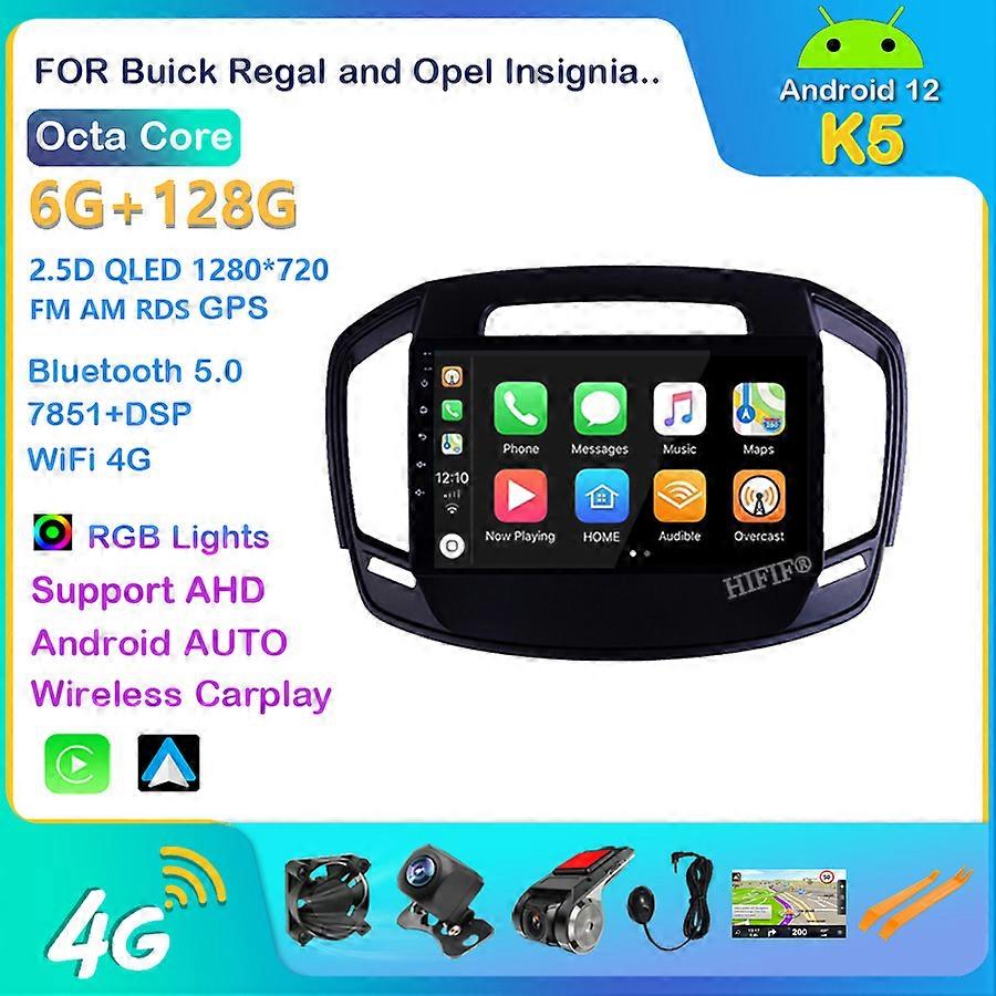 Para Buick Regal e Opel Insignia 2014-2016 2 Din Rádio Do Carro Android 12 9 Polegadas GPS Navegação Multimídia Player Headunit Estéreo