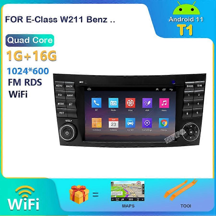 2 din android 11 car radio with screen For Mercedes Benz E-class W211 E200 E220 E300 E350 E240 E270 E280 W219 carplay