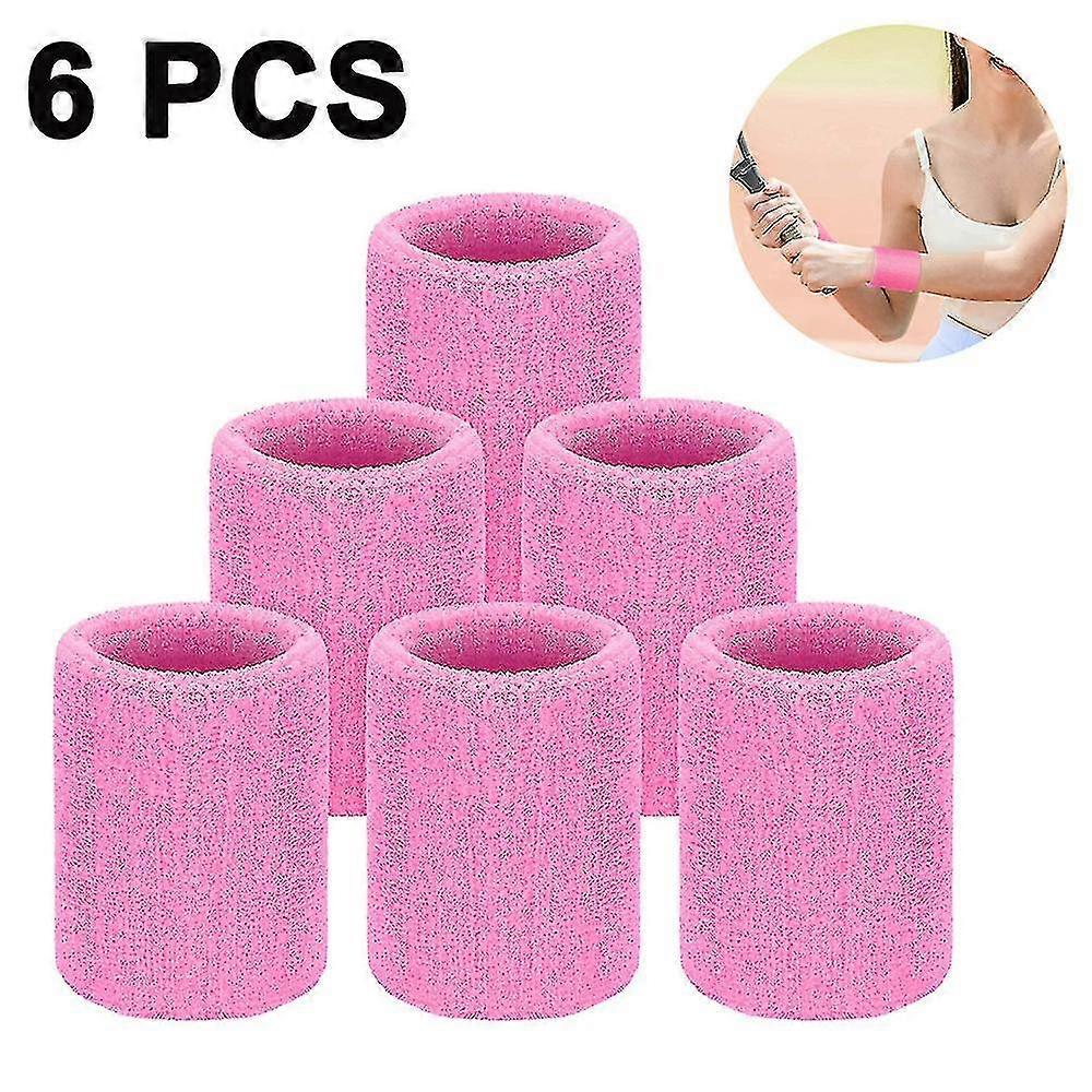 男性と女性のためのカラフルなコットンスポーツリストバンド、ネオンカラーのテリー布スウェットバンド - 手首 - PW