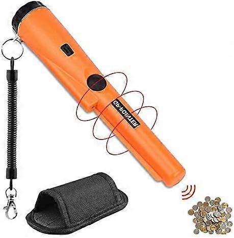 High-Sensitivity Handheld Metal Detector - IP66 Waterproof 360 Detection LED Indicator (Orange)