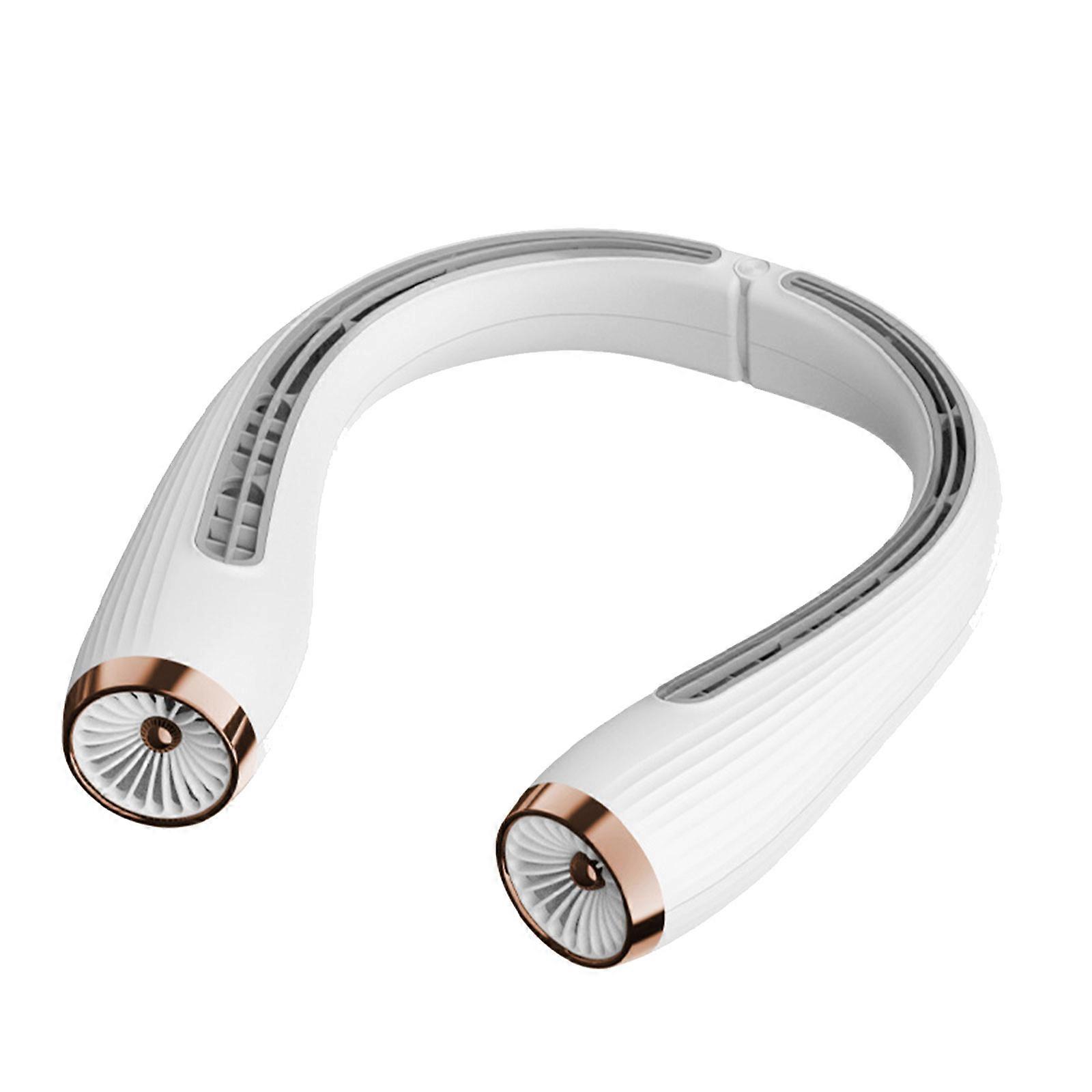 Ventilatore da collo portatile, ricaricabile, ventilatore da tavolo alimentato tramite USB, 3 velocità