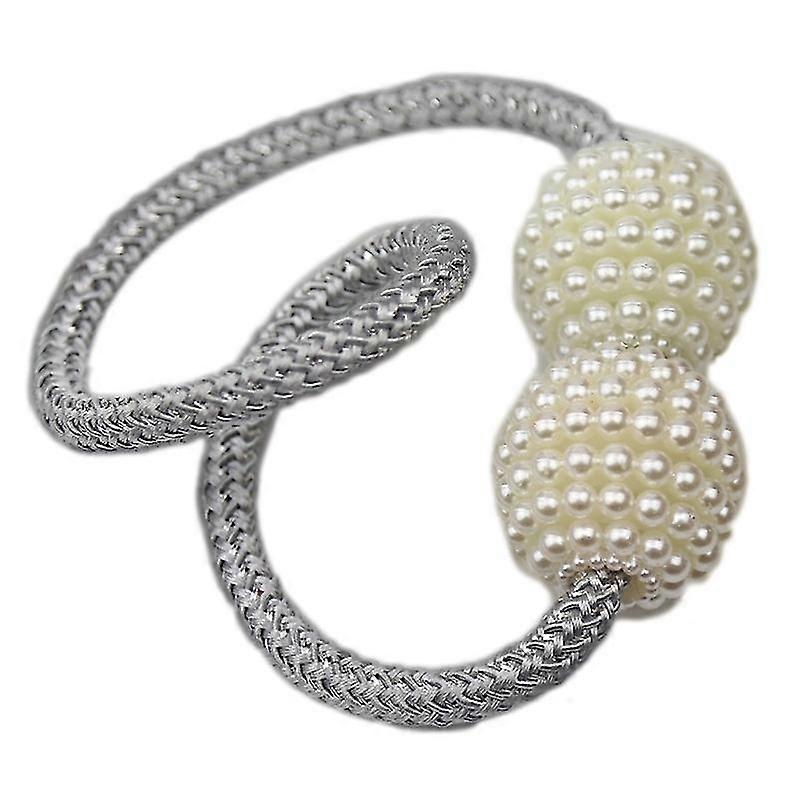 Pearl Magnetic Curtain Tiebacks Convenient Drape Tie Backs Weave Holder
