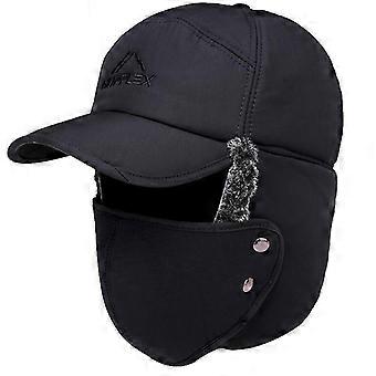 3in1 Winter Lei Feng Hat Bomber Hat Russo Chapéu Face Boca Cobertura Pista de Esqui