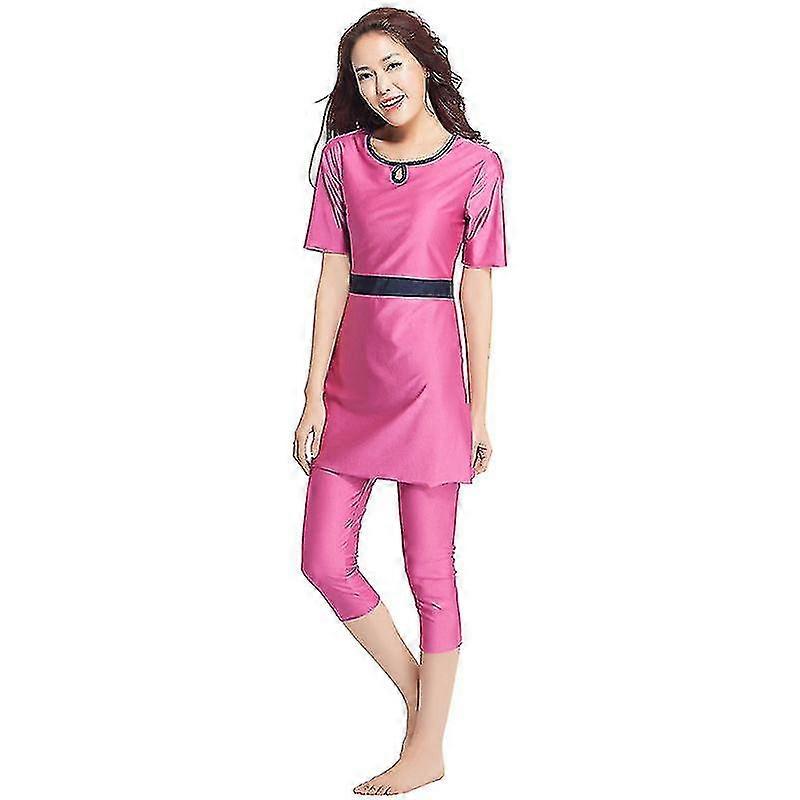 Femmes islamiques musulmans maillot de bain modeste Maillot de bain Costumes à manches courtes Burkini Maillot de bain Set