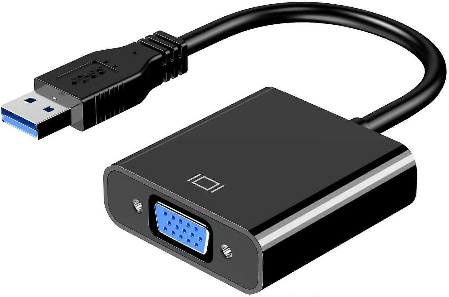 محول USB إلى VGA ، محول USB 3.0 إلى VGA محول فيديو متعدد الشاشات - كمبيوتر محمول يعمل بنظام Windows 7/8 / 8.1 / 10 ، سطح مكتب ، كمبيوتر محمول ، كمبيوتر شخصي ، شاشة ، جهاز عرض ، HDTV