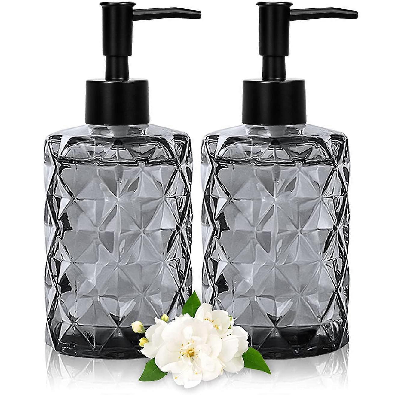 Glass for bathroom, refillable pump dispenser for the kitchen 330 ml