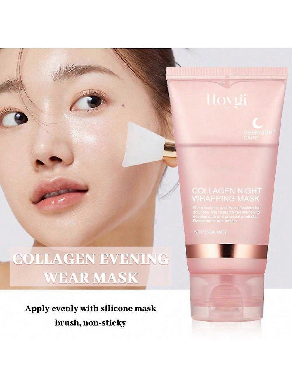 1pc Collagen Night Wrapping Sleep Mask , Deep Moisturing Facial Gel Mask, Hydrating Face Mask