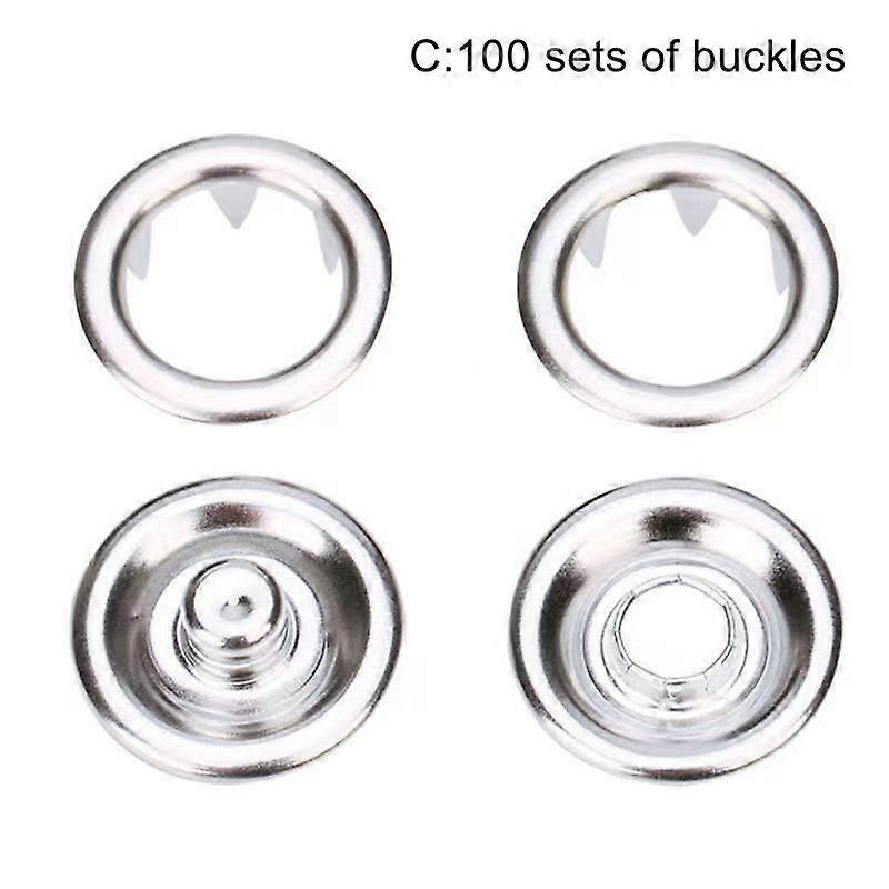 Sets Snap Fasteners Kit Tool Metal Snap Buttons Rings With Fastener Pliers Press