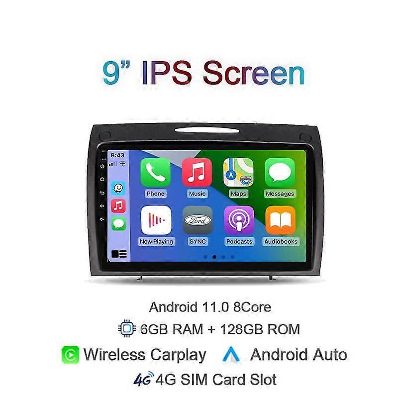 Wireless Carplay 2 Din Android 12 Car Multimedia Player For Benz Slk R171 W171 Slk2000 2001-2012 Navi Gps Radio Stereo Wifi 128g