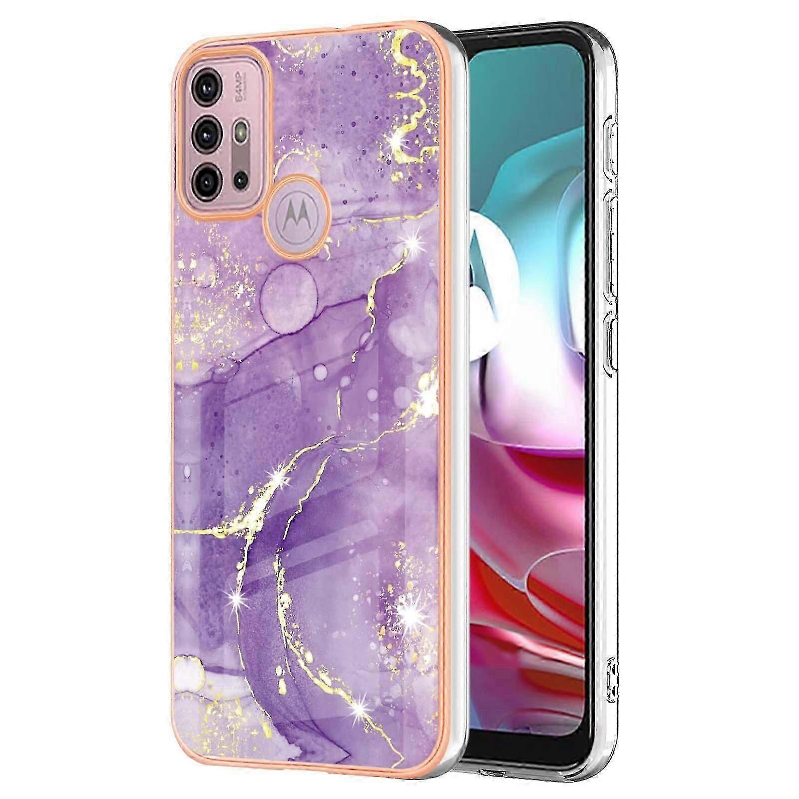 Compatible with Motorola Moto G30/ G20 Soft Case Marble Pattern Enhanced Camera & Screen Protection Cover