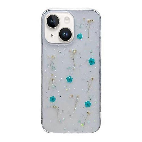 For iPhone 15 Gypsophila Flowers Pattern TPU Protective Phone Case