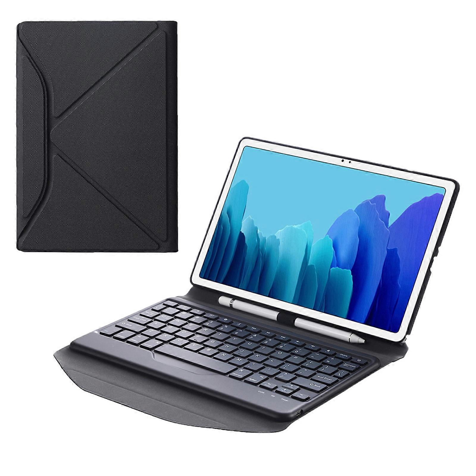 B500 Diamond Texture Triangle Back Holder Splittable Bluetooth Keyboard Leather Tablet Case for Samsung Galaxy Tab A7 10.4 2020