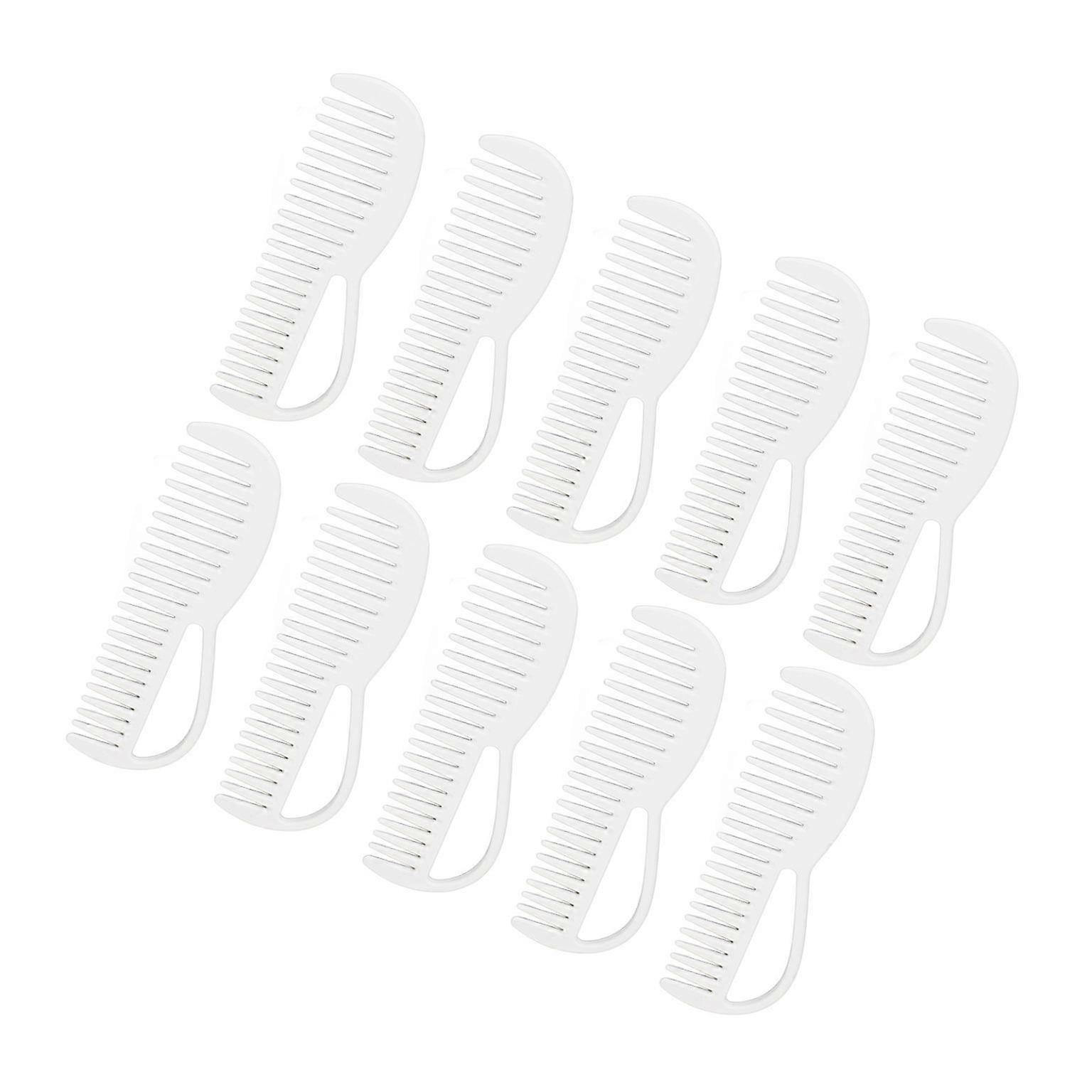 10-Piece Wide Tooth Detangling Comb Set - Multi-Purpose Rounded Tooth Combs
