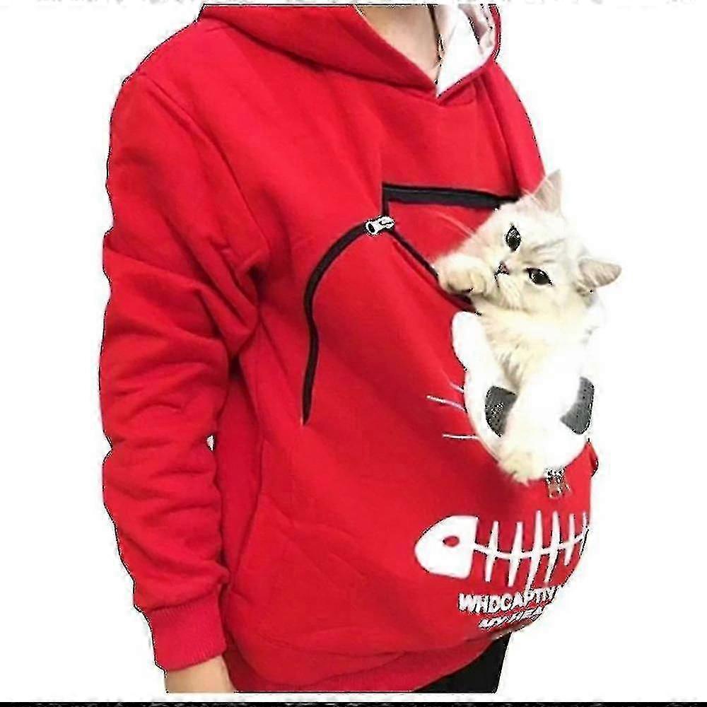 Φούτερ Γάτα Λάτρεις Hoodie Καγκουρό Σκύλος Κατοικίδιο Ζώο Πόδι Πουλόβερ Αγκαλιά Πουγκί Φούτερ Τσέπη Ζώο Αυτί Κουκούλα Υψηλής Ποιότητας