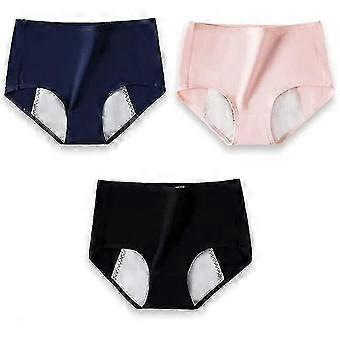 Women Period Pants - 3 Pack Mid Waist Incontinence Briefs For Menstrual Cycle
