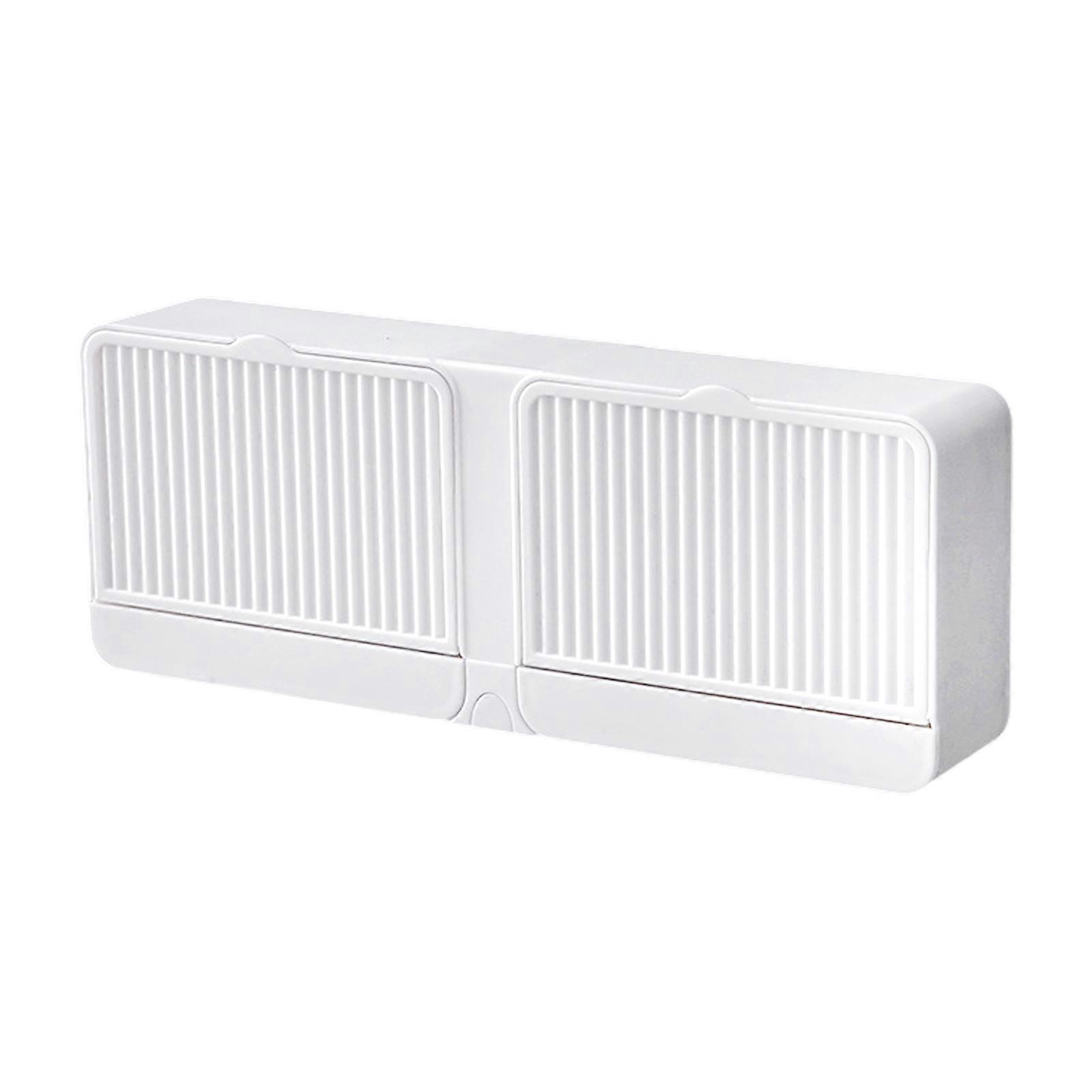 No-hole wall-mounted double-compartment soap box bathroom draining with lid soap holder with lid soap box set
