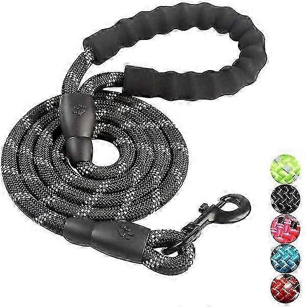 Strong 5-Foot Dog Leash with Padded Handle for Comfort