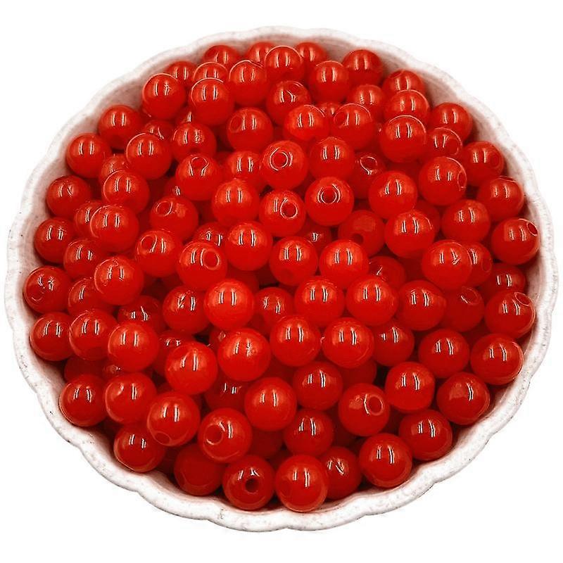 6/8/10mm Acrylic DIY Findings Beading Jelly color Round Beads For Jewelry Making For Crafts