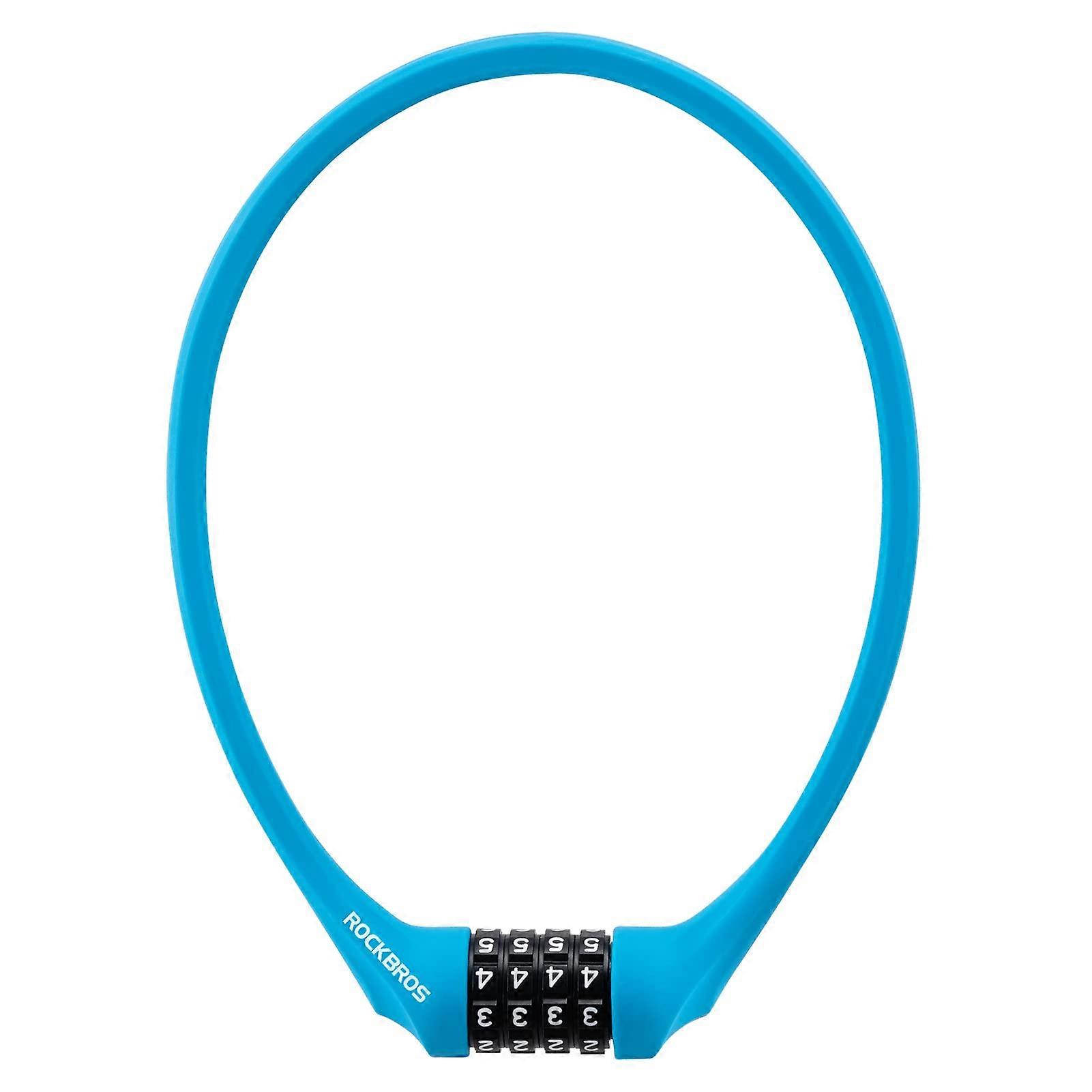 Combination Anti Theft Silicone Bike Lock For Bicycle Cable Lock, 1.83 Ft Length, Silicone Coated, Code Lock