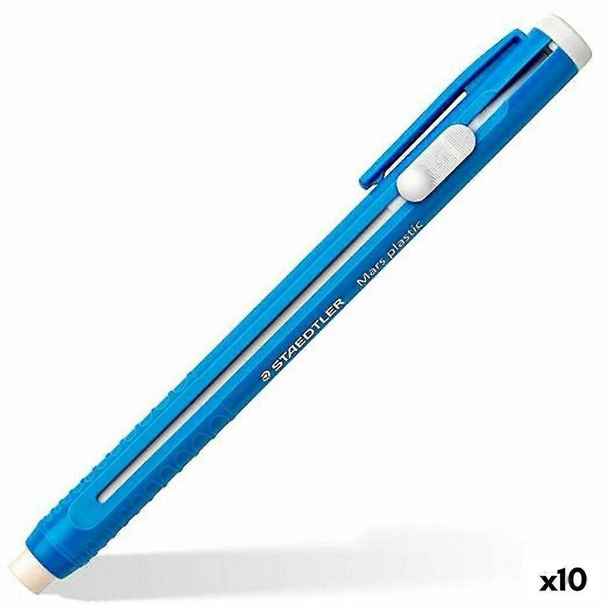 Retractable rubber Staedtler Mars Plastic Blue (10 Units)