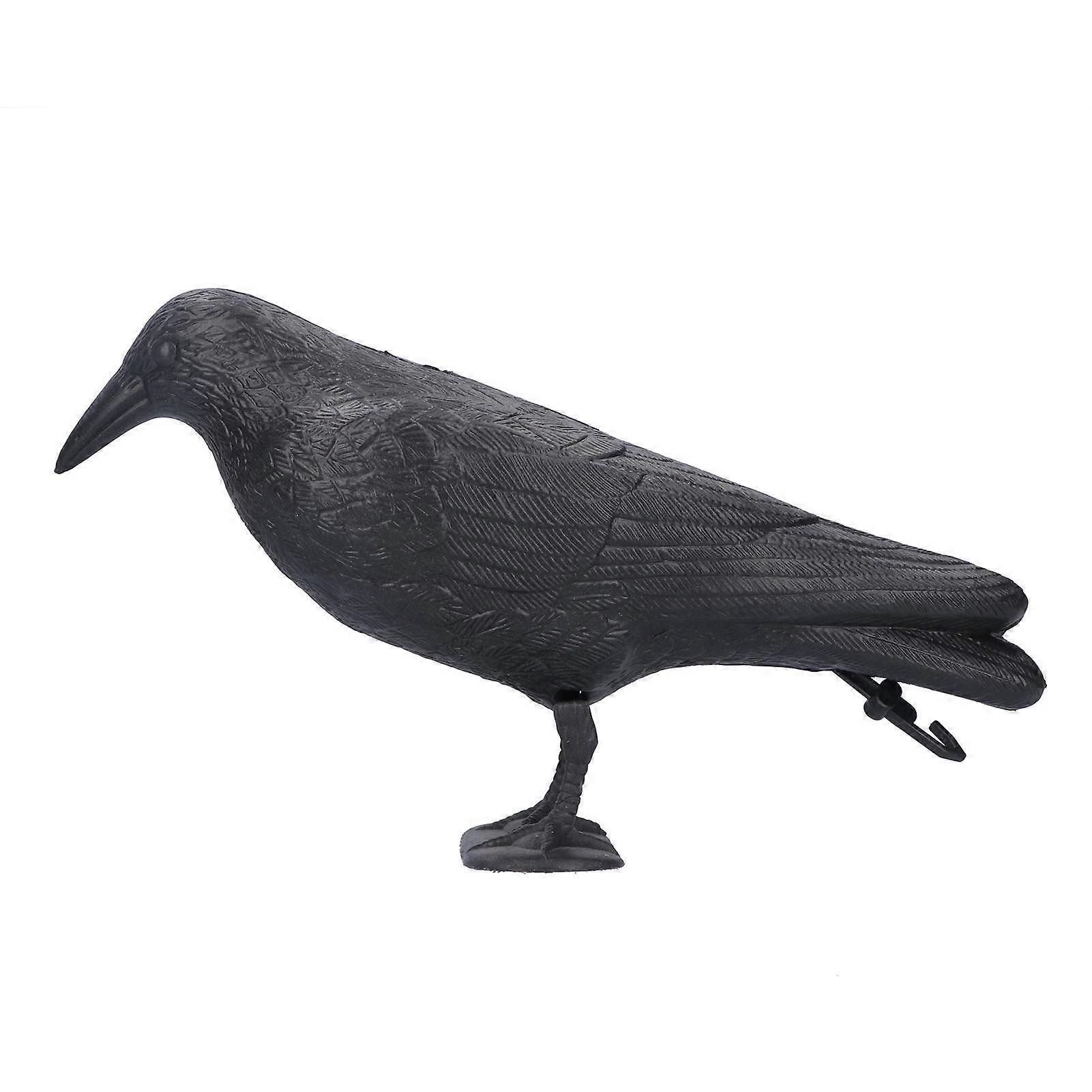 Simulated Crow Bait Decoration Plastic Bird Scare Tool Scarecrow Mice Control Deterrent Repeller Decor for Birds Control Black