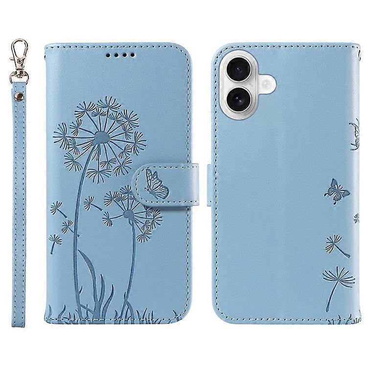 Compatible For iPhone 16 Plus Leather Case Wallet Phone Cover Dandelion Imprint