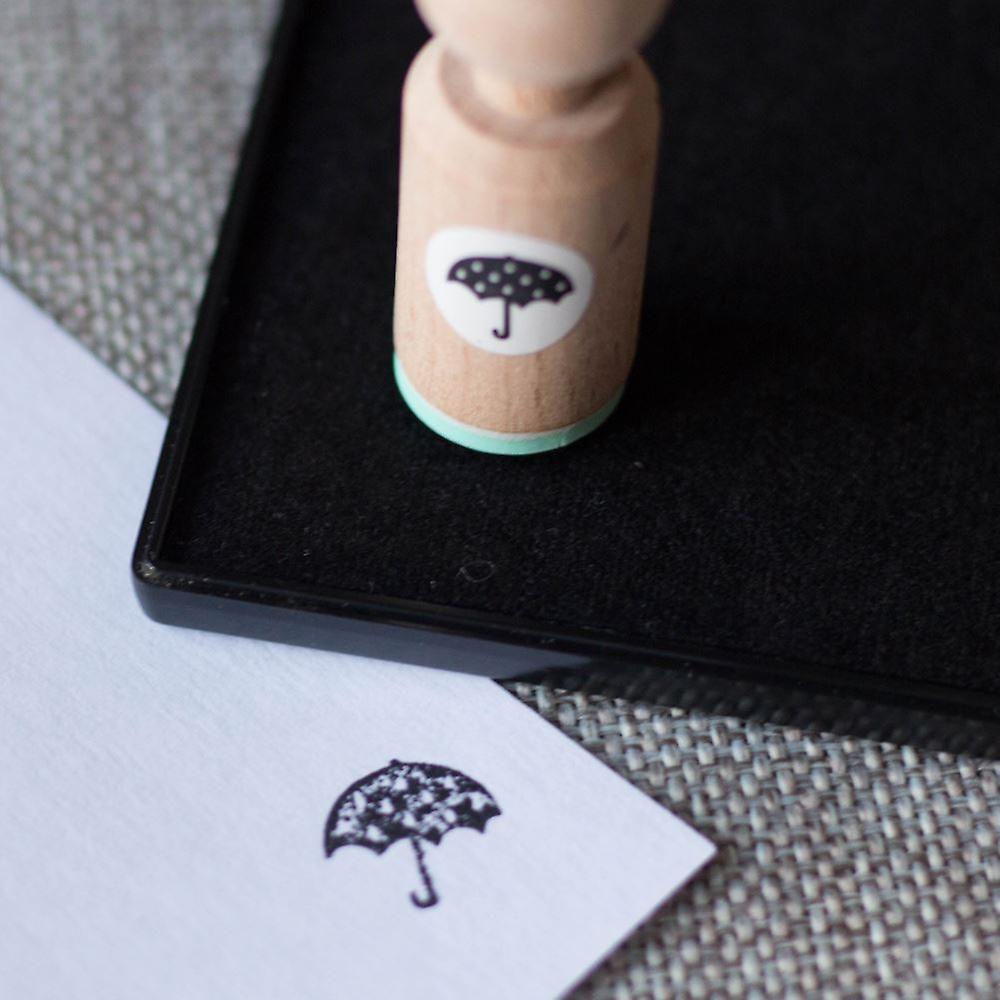Mini Umbrella Rubber Stamp | Wooden Craft Scrapbooking Ink