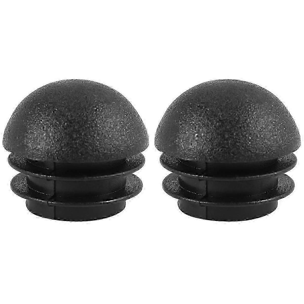 25mm Dia Plastic Round Tube Inserts End Blanking Caps Black 2 Pcs
