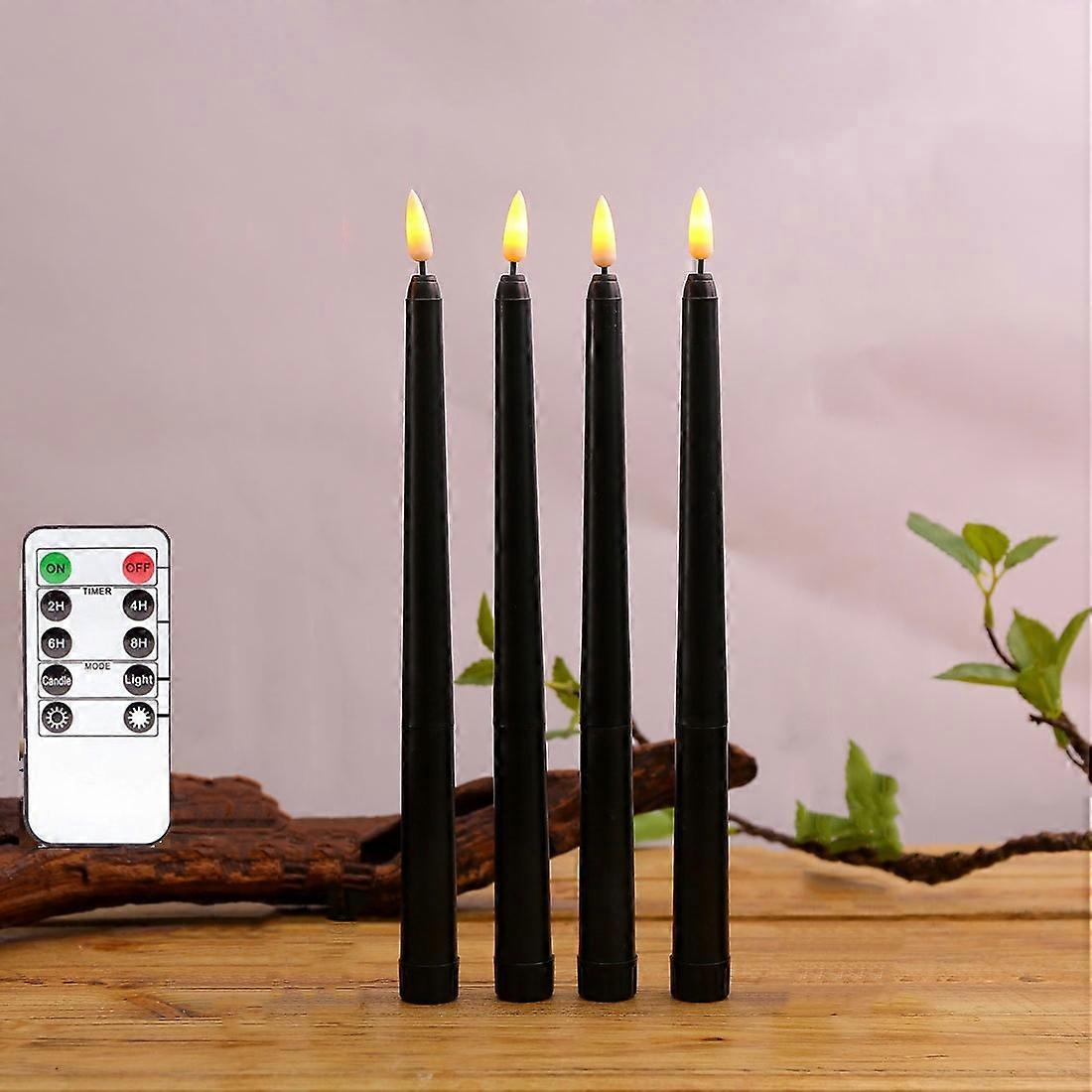 4 PCS B002 Long Pole Electronic Simulation Candle Light with Remote Control
