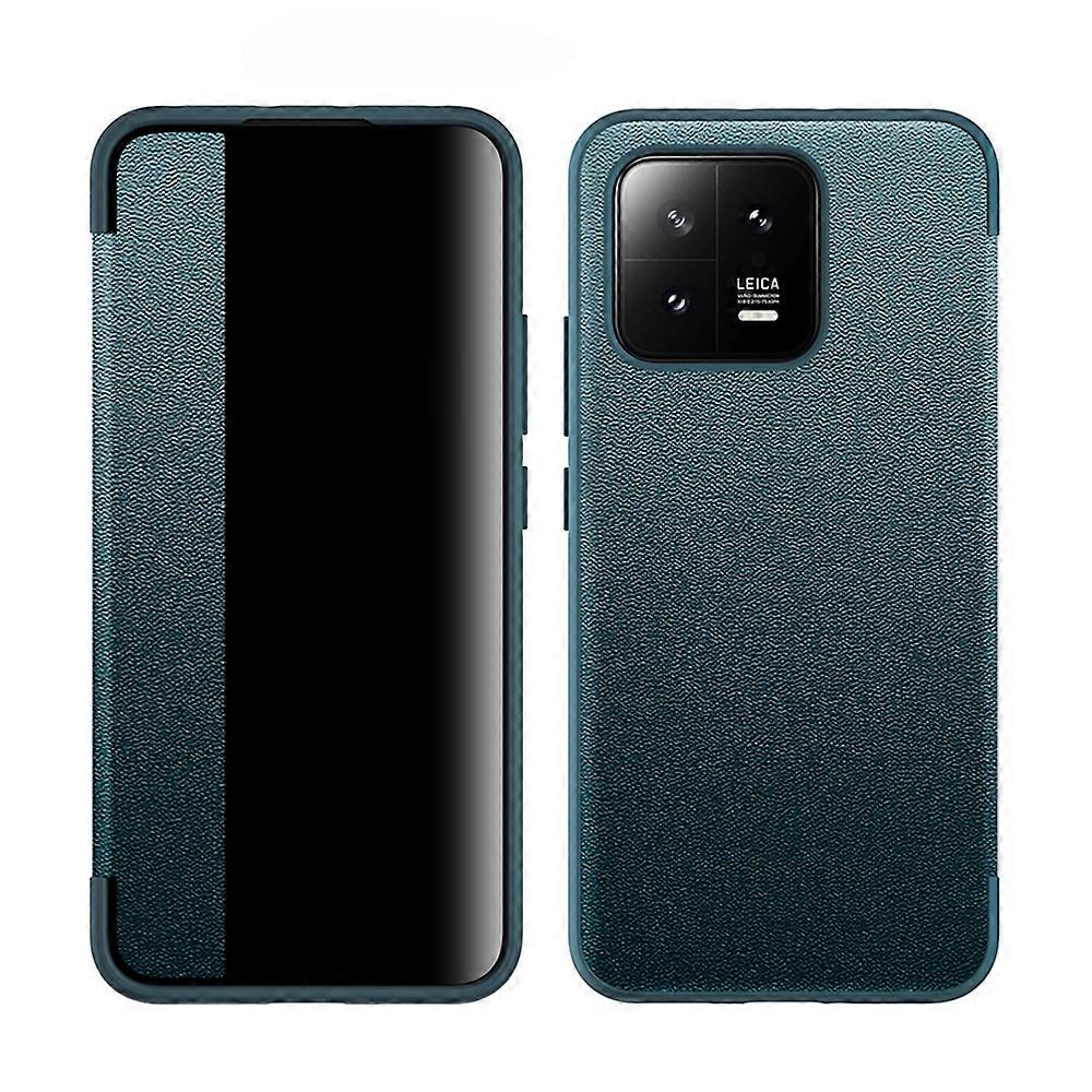 For Xiaomi 13 Magnetic Side Window View Shockproof Horizontal Flip Leather Case