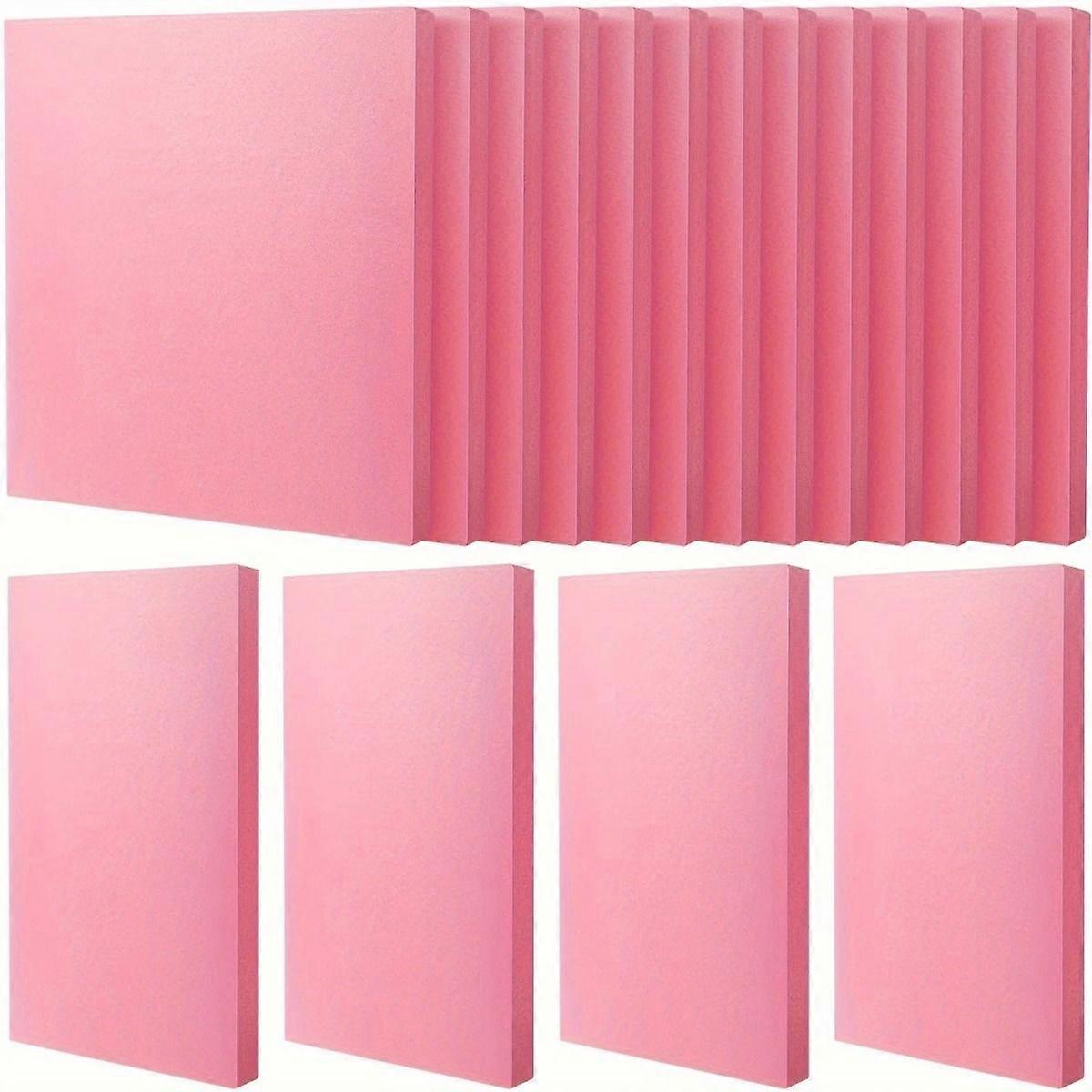 20 Pcs 12 x 12 x 0.79 Inch Pink Insulation Foam for Insulating DIY Modeling Home Improvements