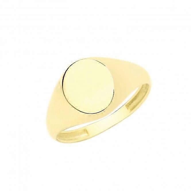 9ct Yellow Gold Oval Signet Ring RN950