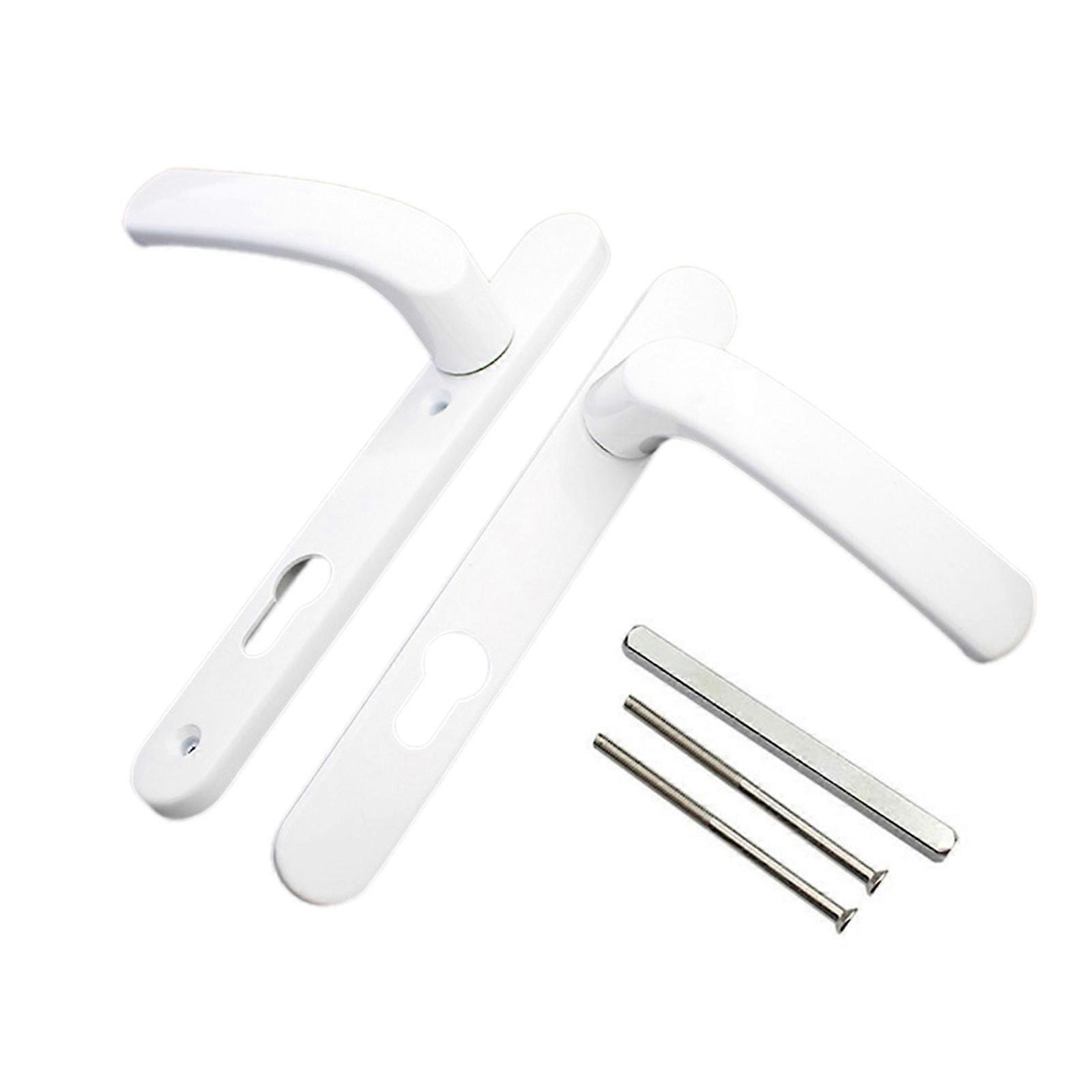 Room Door Handle Panel Narrow Security Sliding Door Handle Long Plate Handle Hardware Door Accessory Easy to Install White