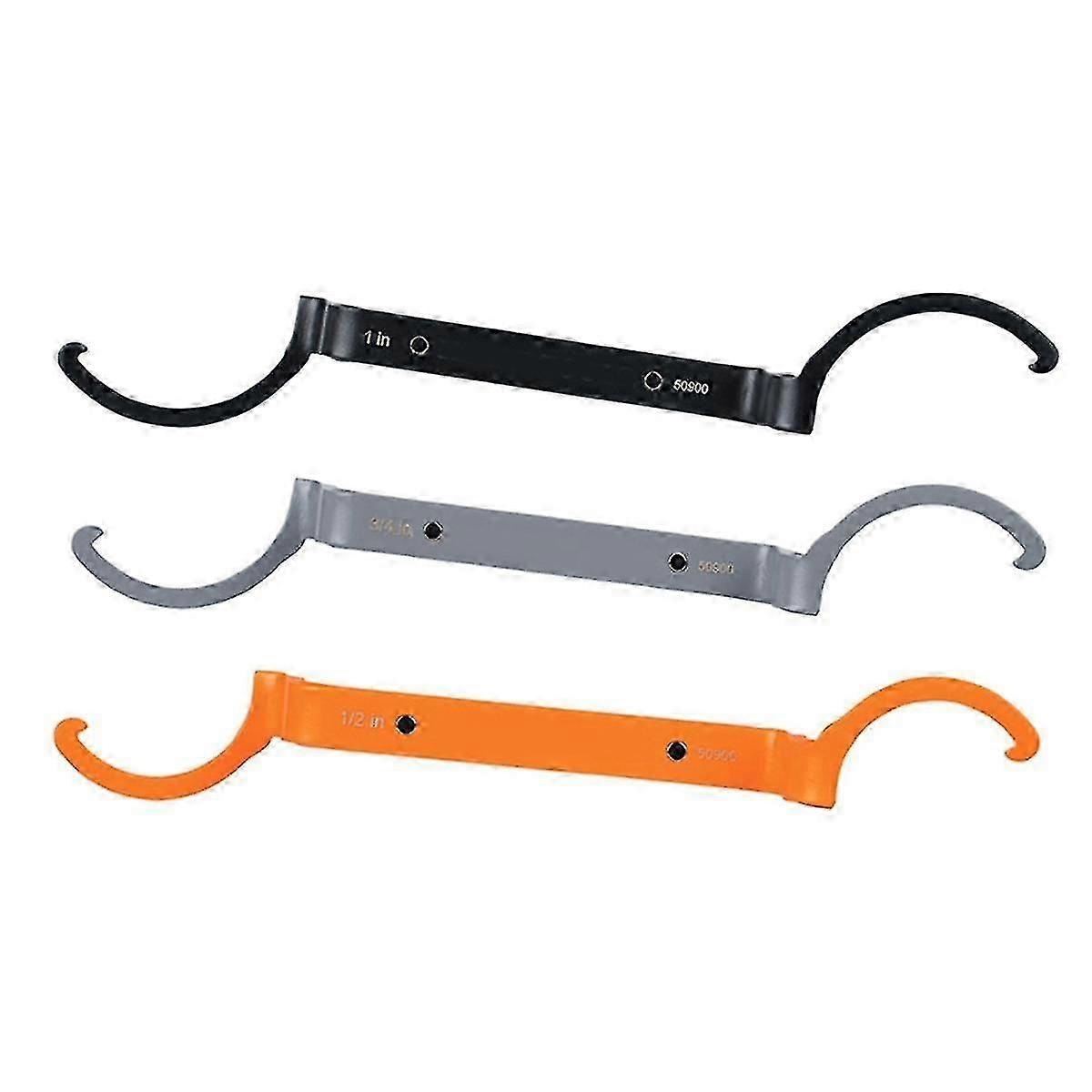 3-piece Conduit Lockout Wrench Set, Tighten And Loosen Locknuts In Tight Spaces, 1/2, 3/4 And 1-inc