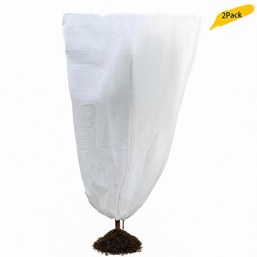 2pcs Plant Cover 2x10m Wide Opening White Reusable Drawstring