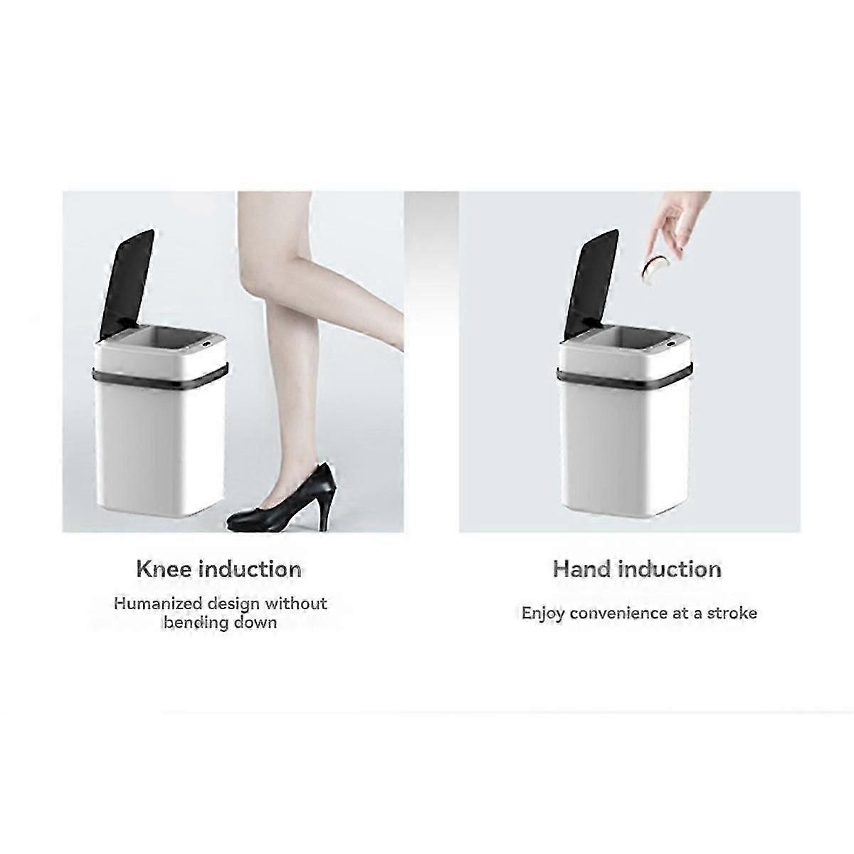 13L Smart Trash Kitchen Bathroom Recycling TrashCan Automatic Sensor Dustbin Electric Waste Bin Wat