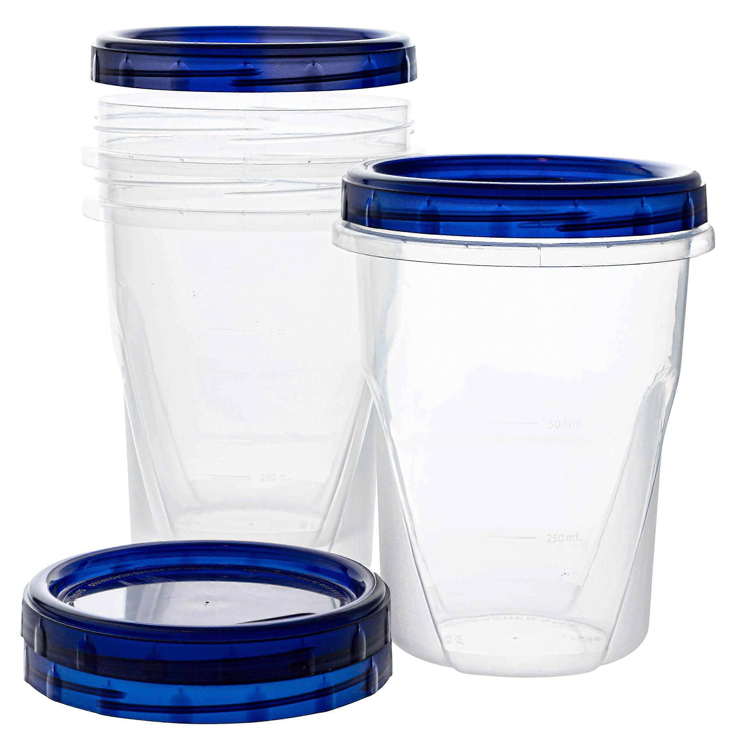 3 Pack Reusable Stackable Deli Containers for Food Storage and Freezer 32 oz