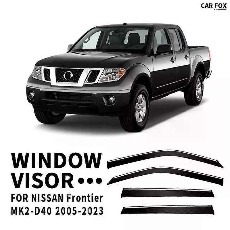 Ισχύει για γείσο πόρτας για NISSAN Frontier D40 2005-2023+ Γείσο παραθύρου Εξαερισμός Ανεμοθραύστες Γείσα Προστατευτικό βροχής Σκίαστρα Γείσο
