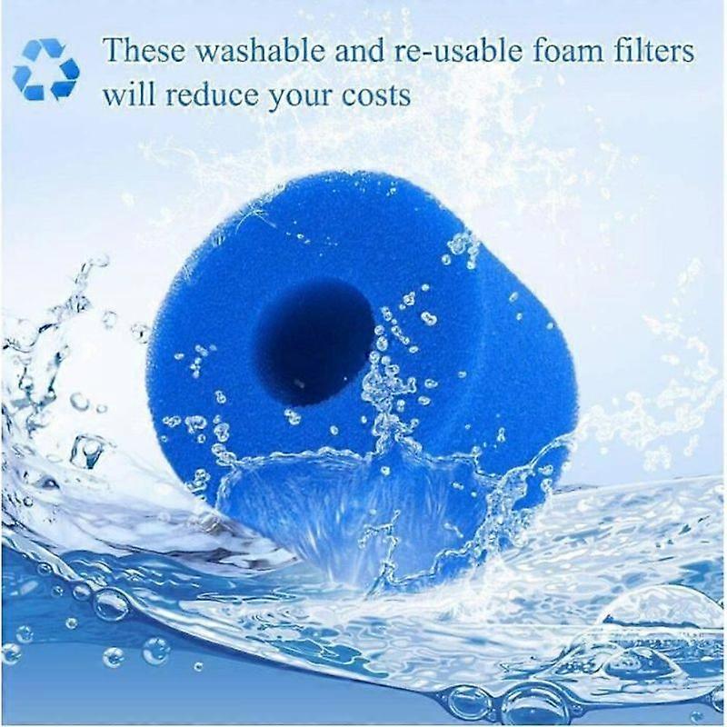 2pcs Spa Filter Sponge Filter for Intex S1 Inflatable Spa Filter Reusable Washable Foam Filter for Intex Pure Spa T