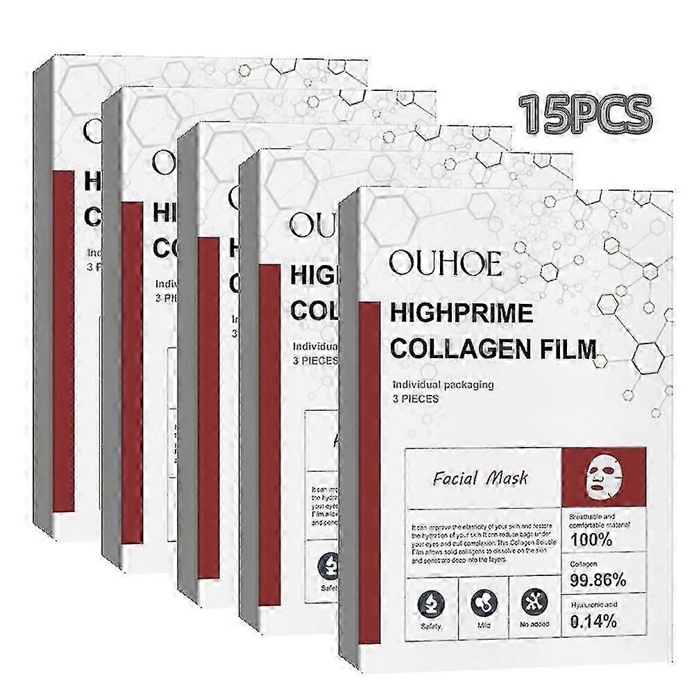 6-24 قطعة OUHOE متحلل الكولاجين بروتين فيلم جل قناع الوجه ورقة مضادة للتجاعيد ترطيب قابلة للذوبان حشو الوجه شد العناية بالبشرة-3288152040991