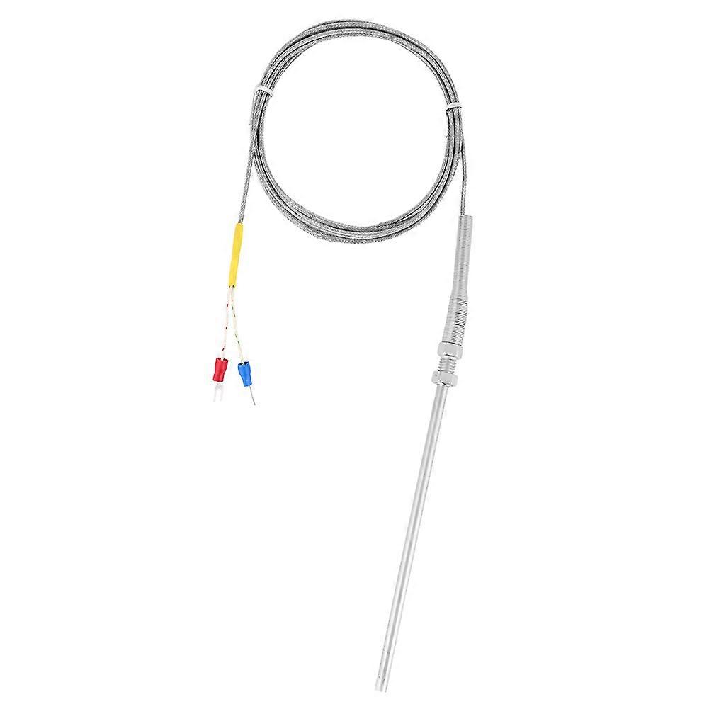 K Type Probe Thermocouple 2m Cord M8 Thread Temperature Sensor Stainless Steel Probe(150mm)
