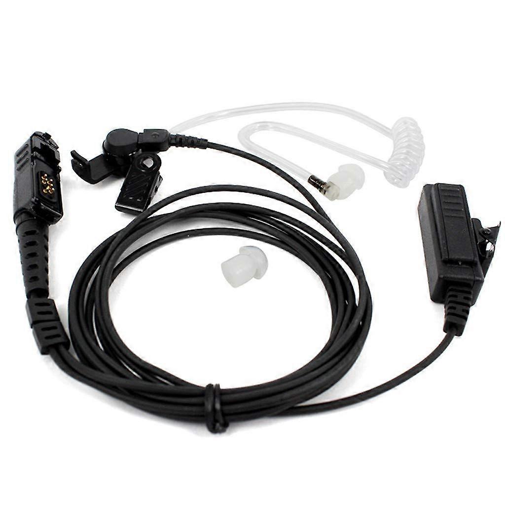 2 Wire Acoustic Tube Earpiece Mic Headset Mic Compatible with Motorola XIR P6600 XIR P6620