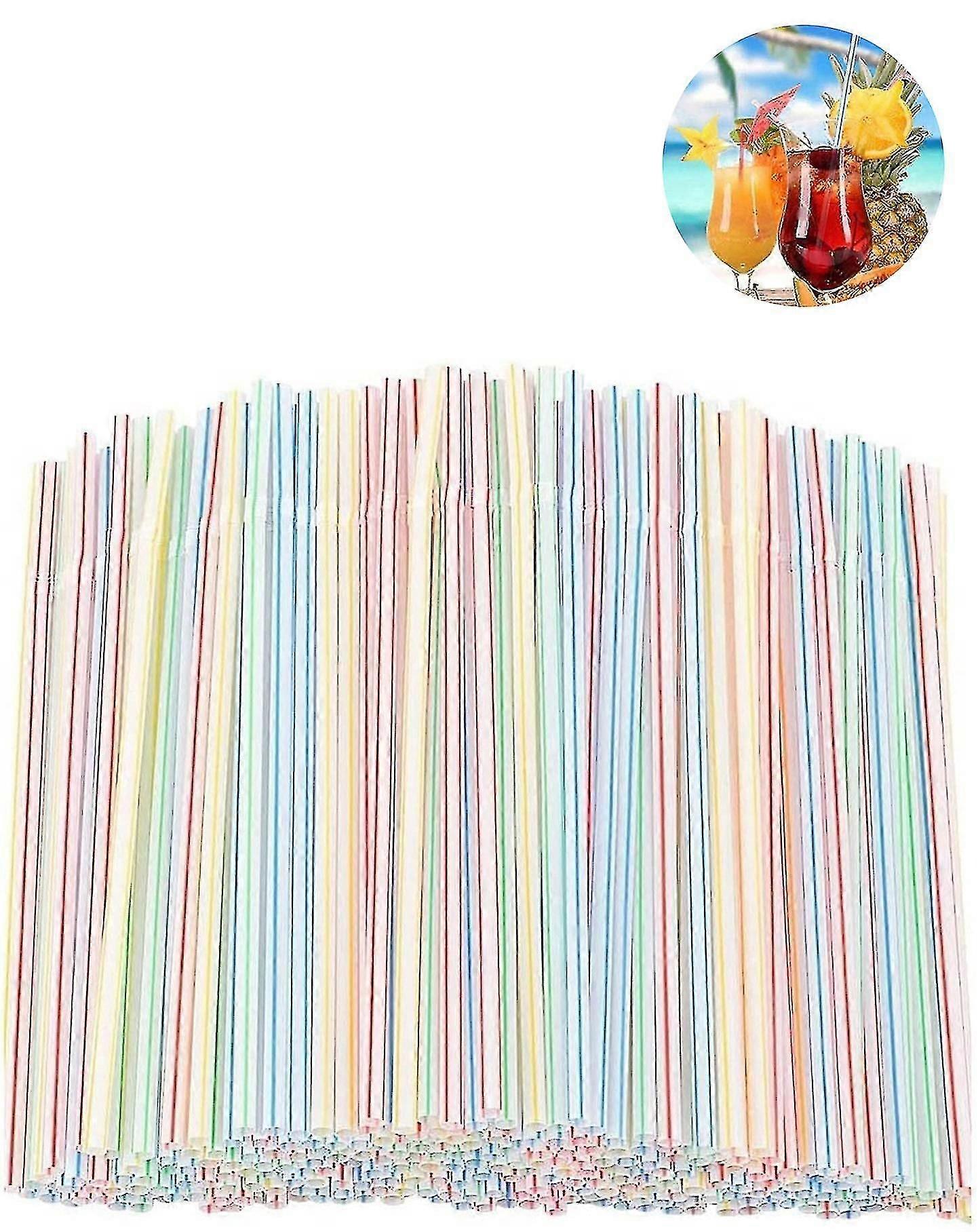 1200pcs Plastic Straws Plastic Drinking Straws-flexible Plastic Straws Fiis