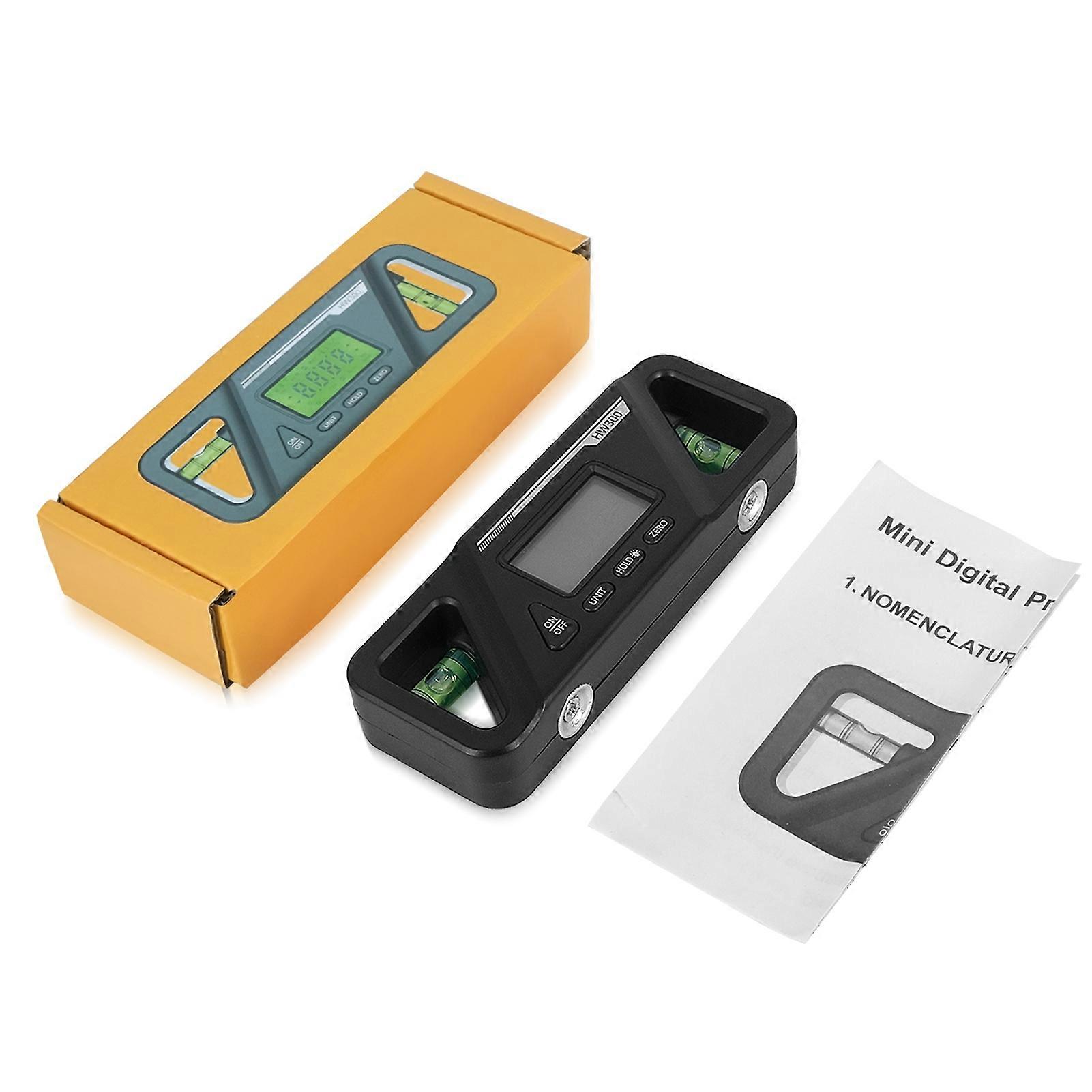 Digital Billet Torpedo Level Protractor ABS 90 Degree Black