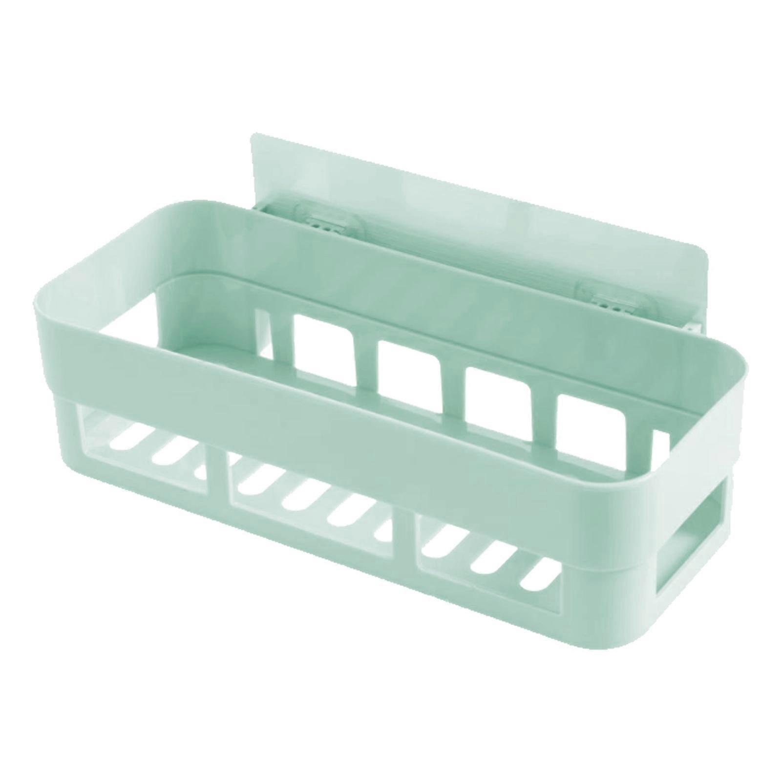 Floating Rectangular Strong Adhesive Multifunctional Wall Mounted Bathroom Shelves Storage Rack